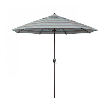 California Umbrella 7.5' Bronze Aluminum Market Patio Umbrella, Sunbrella Gateway Mist 194061336458